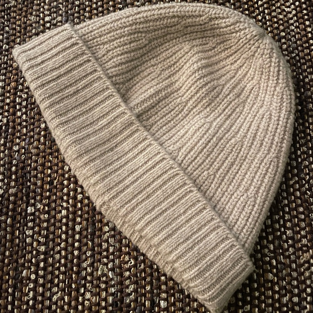Buck Mason Beige Wool-Cashmere Beanie